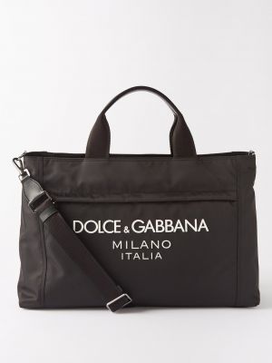 Нейлоновая дорожная сумка Dolce & Gabbana черная