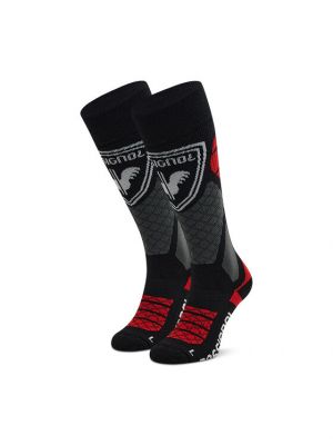 Копринени вълнени чорапи Rossignol черно