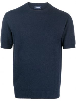 Pull col rond Drumohr bleu