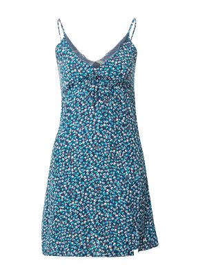 Φλοράλ τζιν φόρεμα με σχέδιο με δαντέλα Tommy Hilfiger μπλε