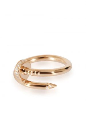 Rožinio aukso žiedas Cartier