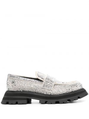 Loafers med rhinestones Alexander Mcqueen