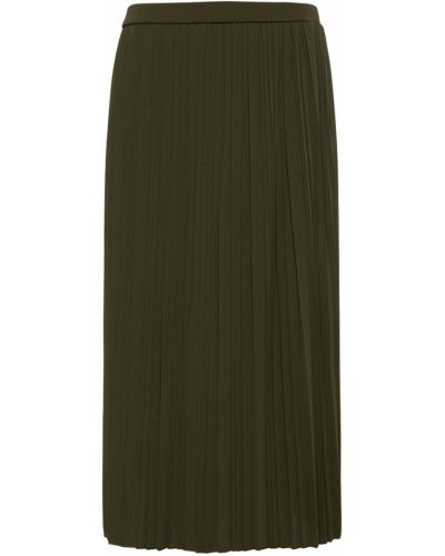 Długa spódnica z dżerseju plisowana Max Mara zielona