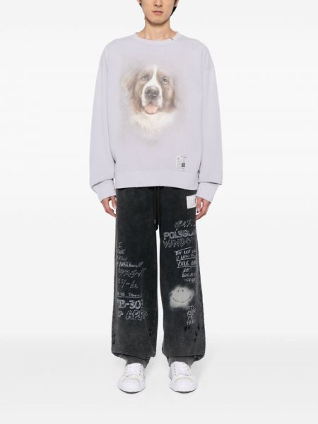 Sweatshirt aus baumwoll mit print Maison Mihara Yasuhiro lila