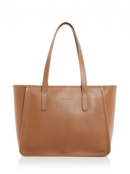 Кожаная сумка Longchamp коричневая