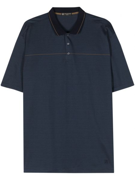 Памучна поло тениска Corneliani синьо