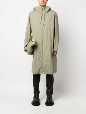 Płaszcz z kapturem Jil Sander zielony