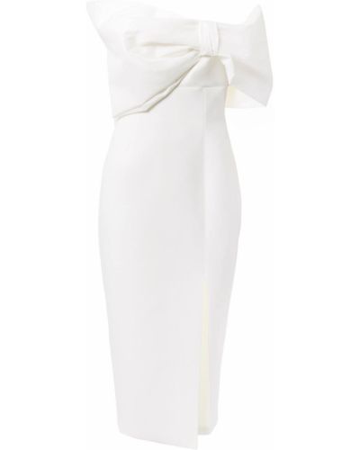 Vestido de cóctel con lazo oversized Rachel Gilbert blanco