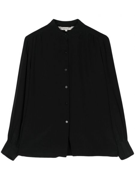 Μεταξωτό πουκάμισο Christian Dior Pre-owned μαύρο