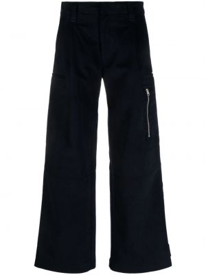 Pamučne hlače bootcut Ami Paris plava