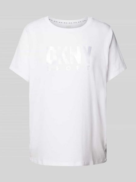 Koszulka z nadrukiem Dkny Performance biała