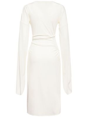 Sukienka midi z dżerseju Tom Ford biała