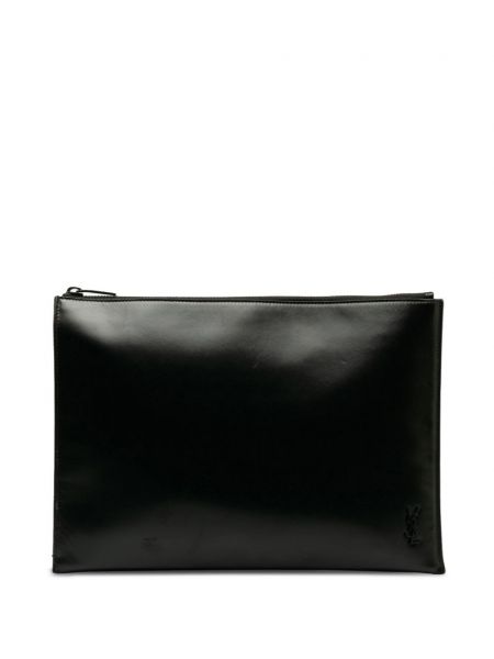 Usnjena pisemska torbica Saint Laurent Pre-owned črna