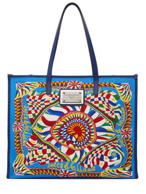 Nákupná taška Dolce & Gabbana modrá