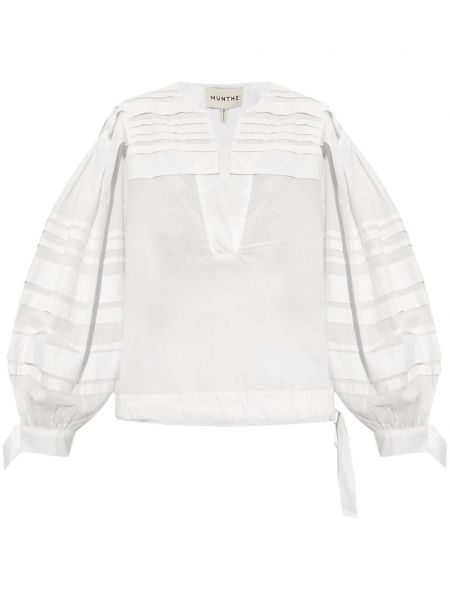 Βαμβακερή μπλούζα Munthe λευκό