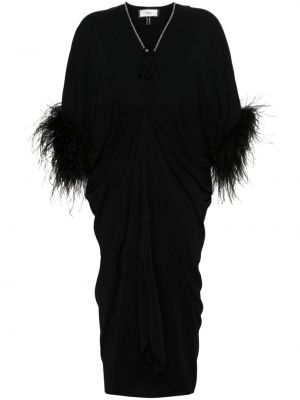 Βραδινό φόρεμα με φτερά Nissa μαύρο