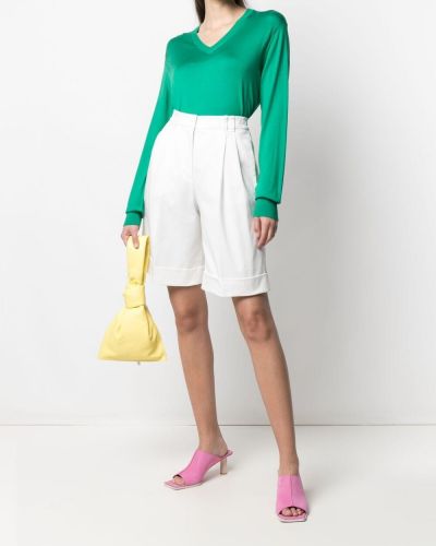 Jersey de punto con escote v de tela jersey Dolce & Gabbana verde
