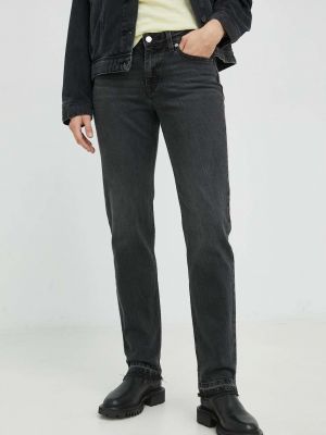 Straight fit džíny s vysokým pasem Levi's černé