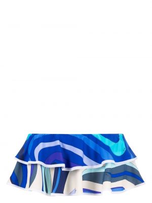 Bikini mit print mit rüschen Pucci blau