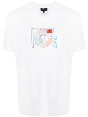 Kokvilnas t-krekls A.p.c. balts