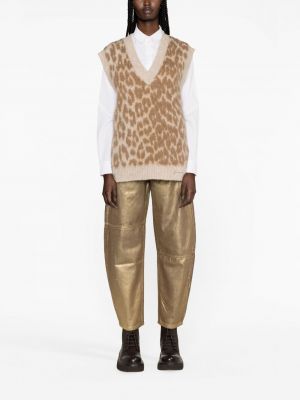 Leopardí pletená vesta Ganni