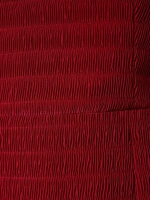Robe mi-longue en tweed Emilia Wickstead rouge