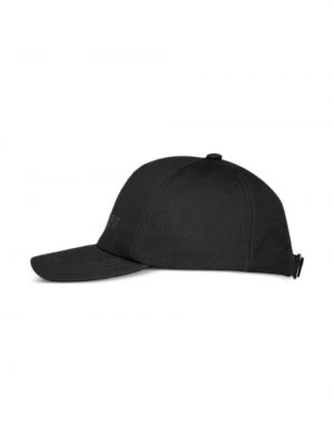 Haftowana czapka z daszkiem Saint Laurent czarna