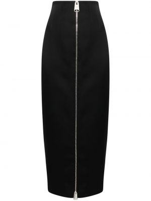 Puzdrová sukňa na zips Khaite čierna