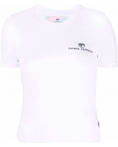 Camiseta con bordado Chiara Ferragni blanco