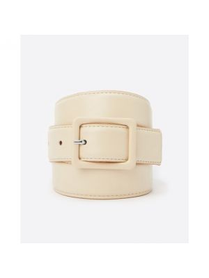 Cinturón de cuero Maison Boinet beige