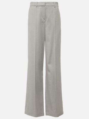 Pantalones rectos de lana Magda Butrym gris