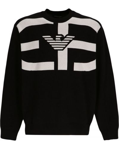 Jersey de punto de tela jersey Emporio Armani negro