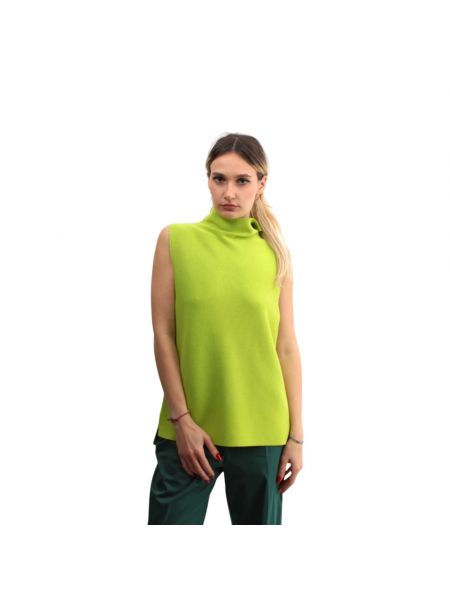 Sweter bez rękawów Liviana Conti zielony
