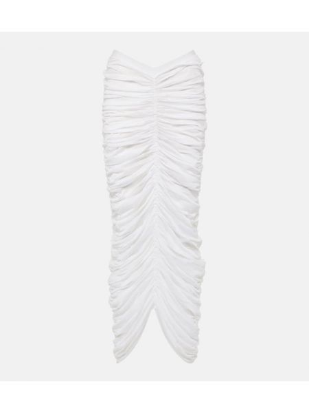 Hedvábné dlouhá sukně Khaite bílé