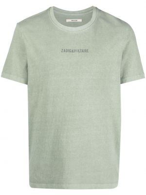 T-shirt aus baumwoll mit print Zadig&voltaire grün