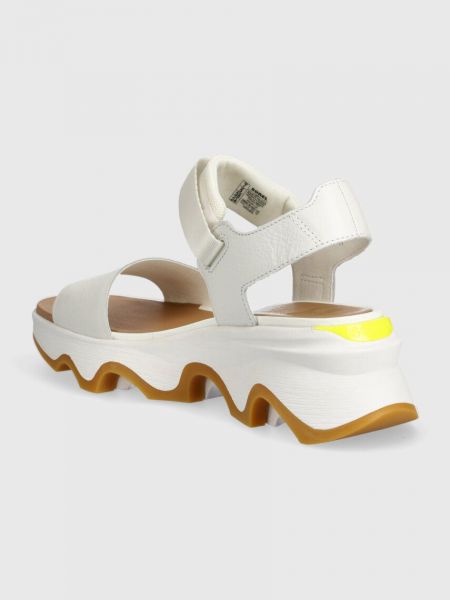 Sandale din piele cu platformă Sorel alb