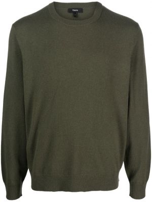 Pull en cachemire col rond Theory vert