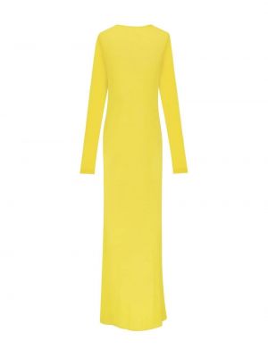 Robe longue avec manches longues Saint Laurent jaune