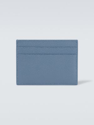 Kožená kožená peňaženka Balenciaga modrá