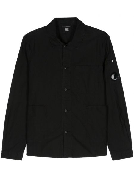 Βαμβακερό πουκάμισο C.p. Company μαύρο