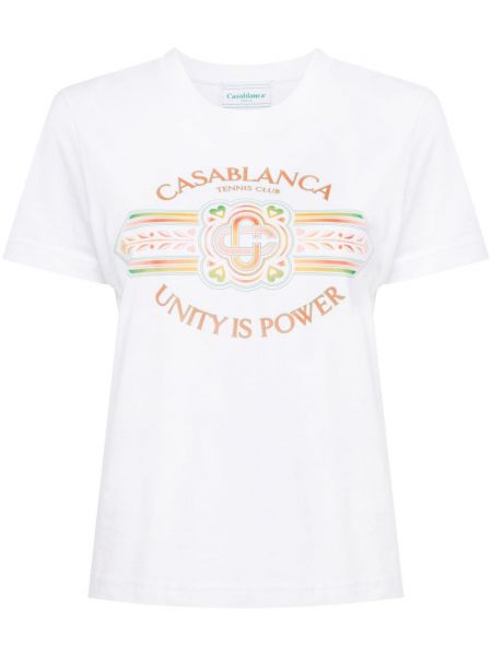 Bavlnené tričko Casablanca biela