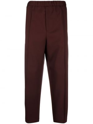 Pantaloni cu picior drept Jil Sander maro