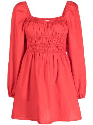 Pamučna mini haljina Faithfull The Brand crvena