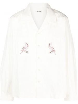 Bavlnená košeľa s výšivkou Bode biela