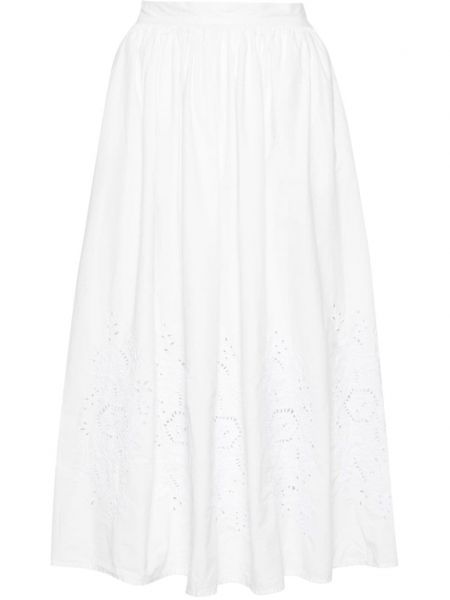 Midi suknja Stella Nova bijela
