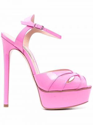 Plattform sandaler med reim Casadei rosa