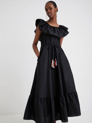 Μάξι φόρεμα Desigual μαύρο
