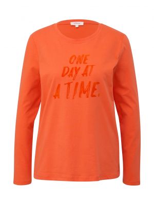 Тениска с дълъг ръкав S.oliver оранжево