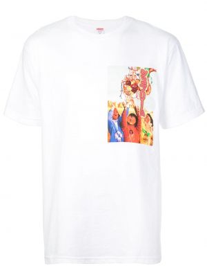 T-shirt à imprimé Supreme blanc