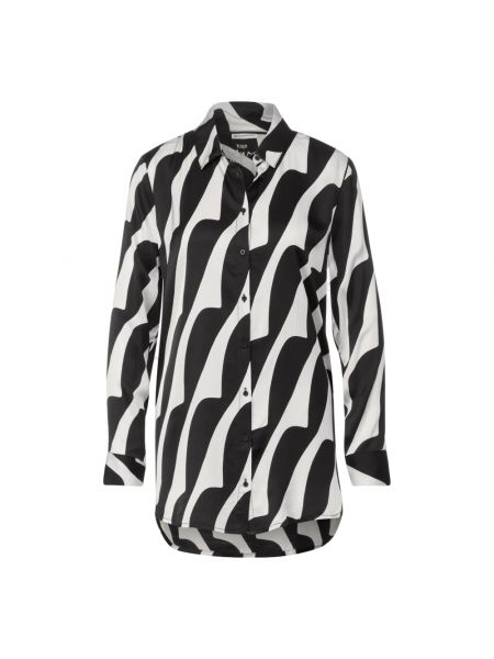 Koszula na guziki w geometryczne wzory w miejskim stylu Street One czarna